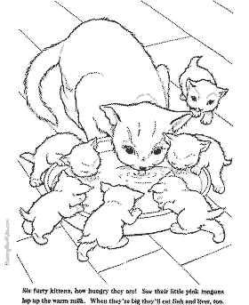 cats coloring page