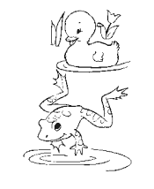 frog coloring page