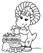 barney coloring pages