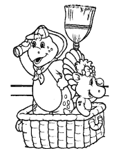 barney coloring page