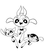 powerpuff girls coloring page
