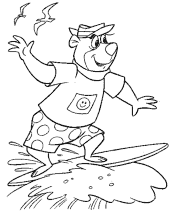 yogi bear coloring page