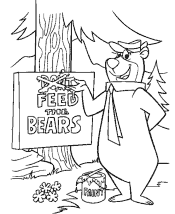 yogi bear coloring page