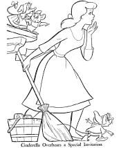 cinderella coloring page