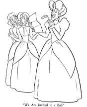 cinderella coloring pages