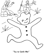 gingerbread man coloring pages
