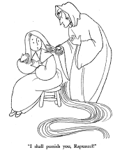 rapunzel coloring page