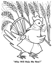 Fairy Tale Little Red Hen coloring pages