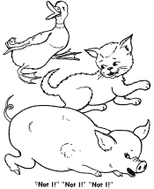 Fairy Tale Little Red Hen coloring pages