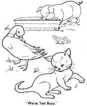 Fairy Tale Little Red Hen coloring pages