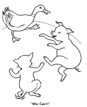 Fairy Tale Little Red Hen coloring page
