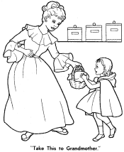 red riding hood coloring pages