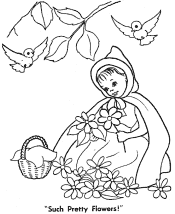red riding hood coloring page