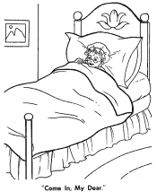 red riding hood coloring page