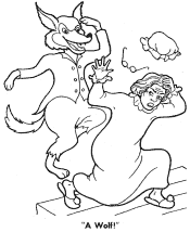red riding hood coloring page