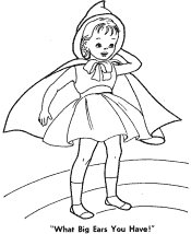 fairy tale red riding hood coloring pages