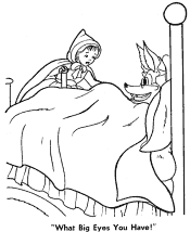 fairy tale red riding hood coloring page