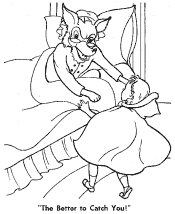 fairy tale red riding hood coloring page