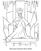 snow queen coloring page