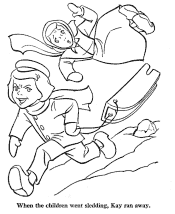 snow queen coloring page