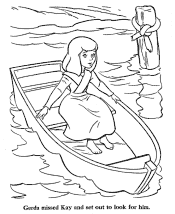 snow queen coloring page