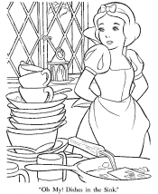 snow white coloring page