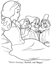 snow white coloring page