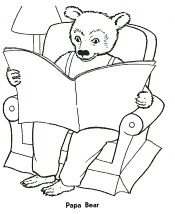 Goldilocks and Three Bears coloring page
