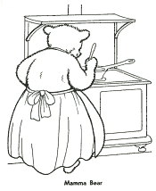 Goldilocks and Three Bears coloring pages