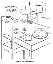 Goldilocks and Three Bears coloring pages