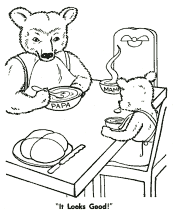 Goldilocks and Three Bears coloring pages