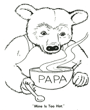Goldilocks and Three Bears coloring page