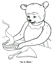 Goldilocks and Three Bears coloring page