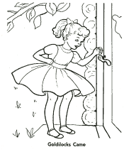 Goldilocks and Three Bears coloring page