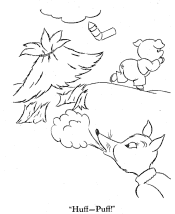 three little pigs coloring pages