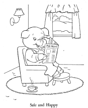 Fairy Tale 3 little pigs coloring pages