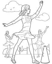 cheerleader coloring pages