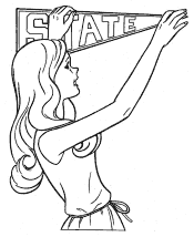 cheerleader coloring page