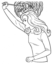 cheerleader coloring page