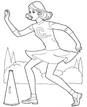 cheerleader coloring page