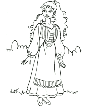 princess coloring page
