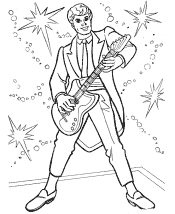 rock star coloring pages