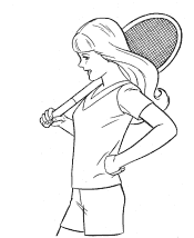 girls in sports coloring pages