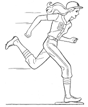 girls in sports coloring page