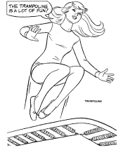girls in sports coloring page
