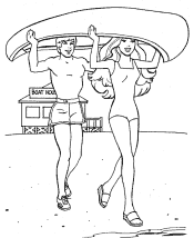 vacation coloring pages