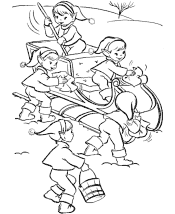 santa elves coloring pages