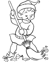 elf coloring page