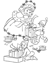 santa helper coloring pages