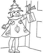 christmas kids coloring page